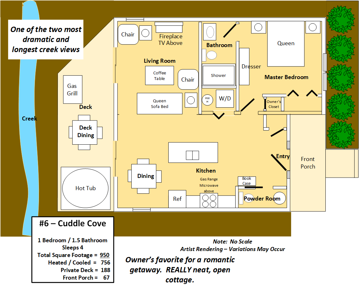 Floor Plan for Cuddle Cove