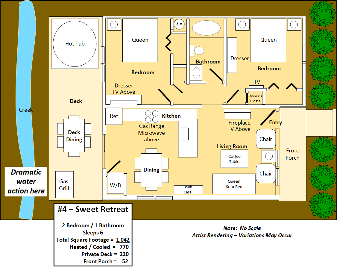 Floor Plan for Sweet Retreat